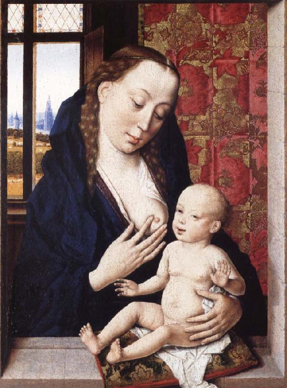 Dieric Bouts The virgin Nursing the Child Spain oil painting art